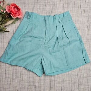 Sassafras‎ High Waist Shorts Pleated Front Casual Summer Shorts Medium